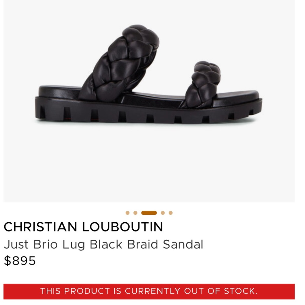 Christian Louboutin Black Just Brio Lug Flat